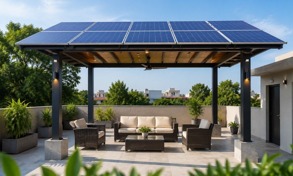 Gazebo Solar Installation 1