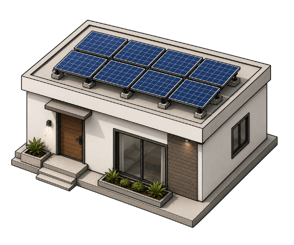 Floor Mounted Solar Structure